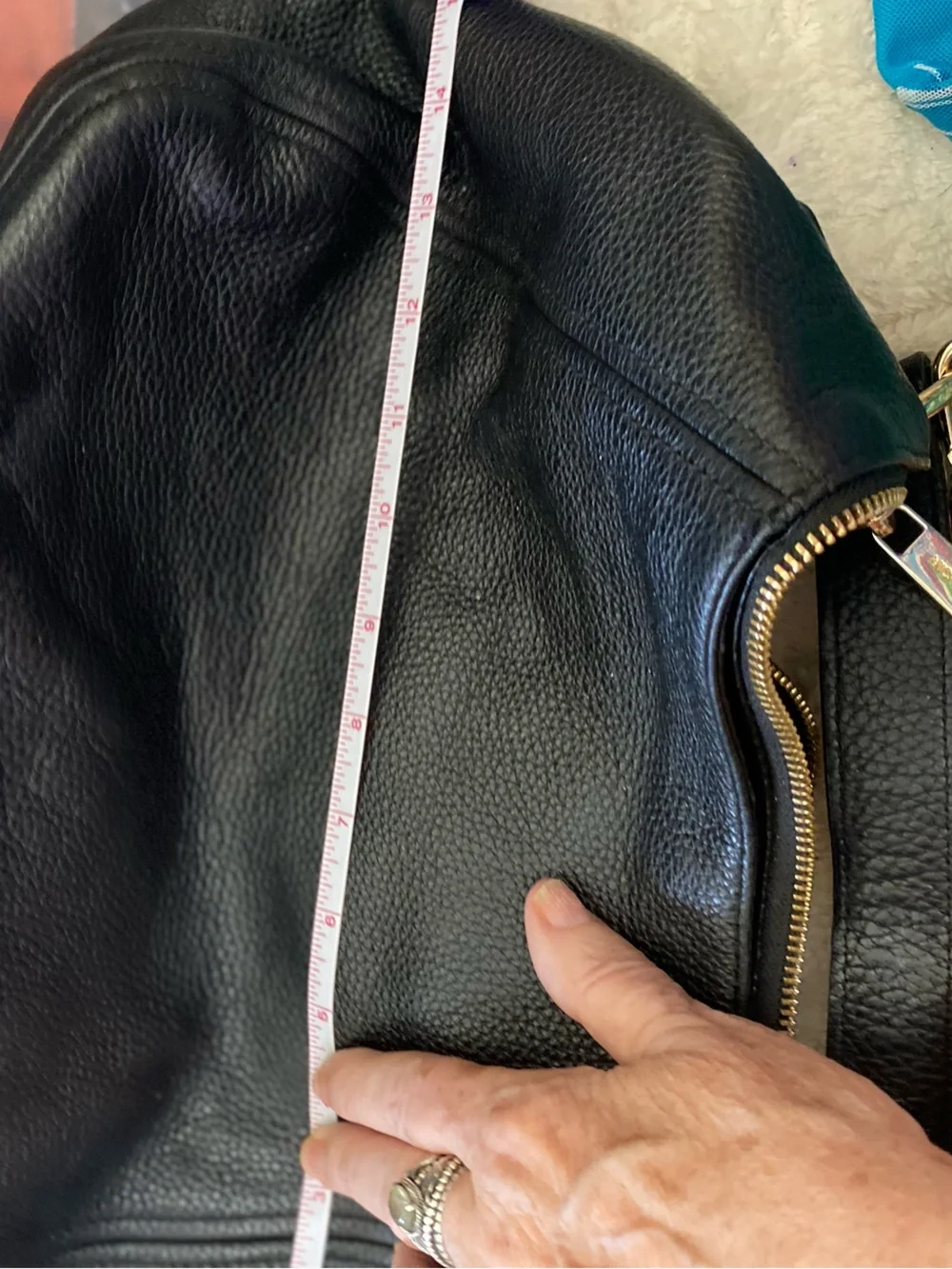 Michael Kors Fulton Black Leather Hobo Bag with Gold Accents shoulder & XBody